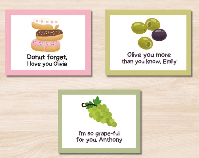 Personalized Printable Lunch Box Notes for Kids | Customizable Lunchbox Cards, Back to School, Notes for Kids, Kids Jokes