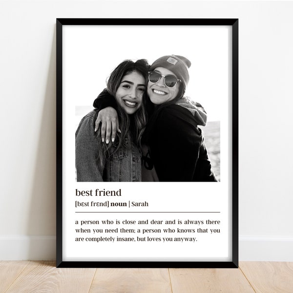 Best Friend Gift For Best Friend, Definition Best Friend Birthday Gift For You, Personalized Gifts, Friendship