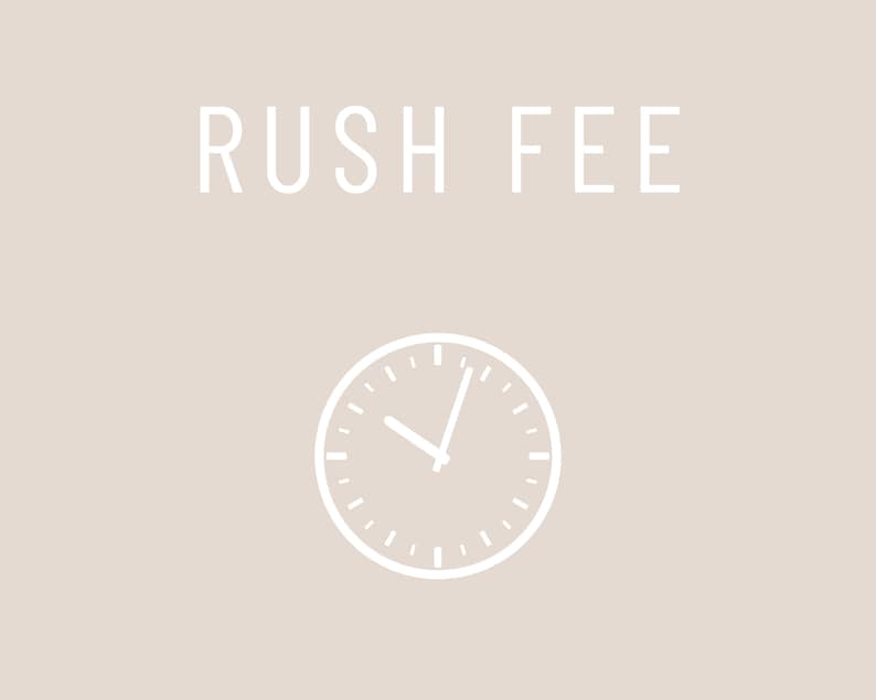 Rush Fee / Custom Oder / Additional Fee Bild 1