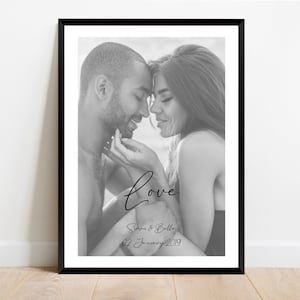 Valentine&#39;s Day gift for her and him - girlfriend, boyfriend, poster, love, wedding, anniversary, wedding day, gift