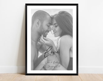 Valentine's Day Gift for Him and Her - Girlfriend Boyfriend Poster Love Wedding Anniversary Wedding Anniversary Gift