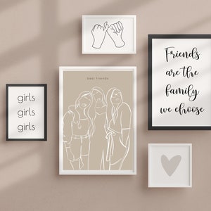 Best Friend Gift Personalized, Birthday Gift For Best Friend, Friendship Gift, Drawing Girlfriend Mother's Day Gift image 10
