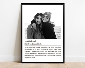 Best Friend Gift For Best Friend, Definition Best Friend Birthday Gift For Her, Personalized Gifts, Friendship