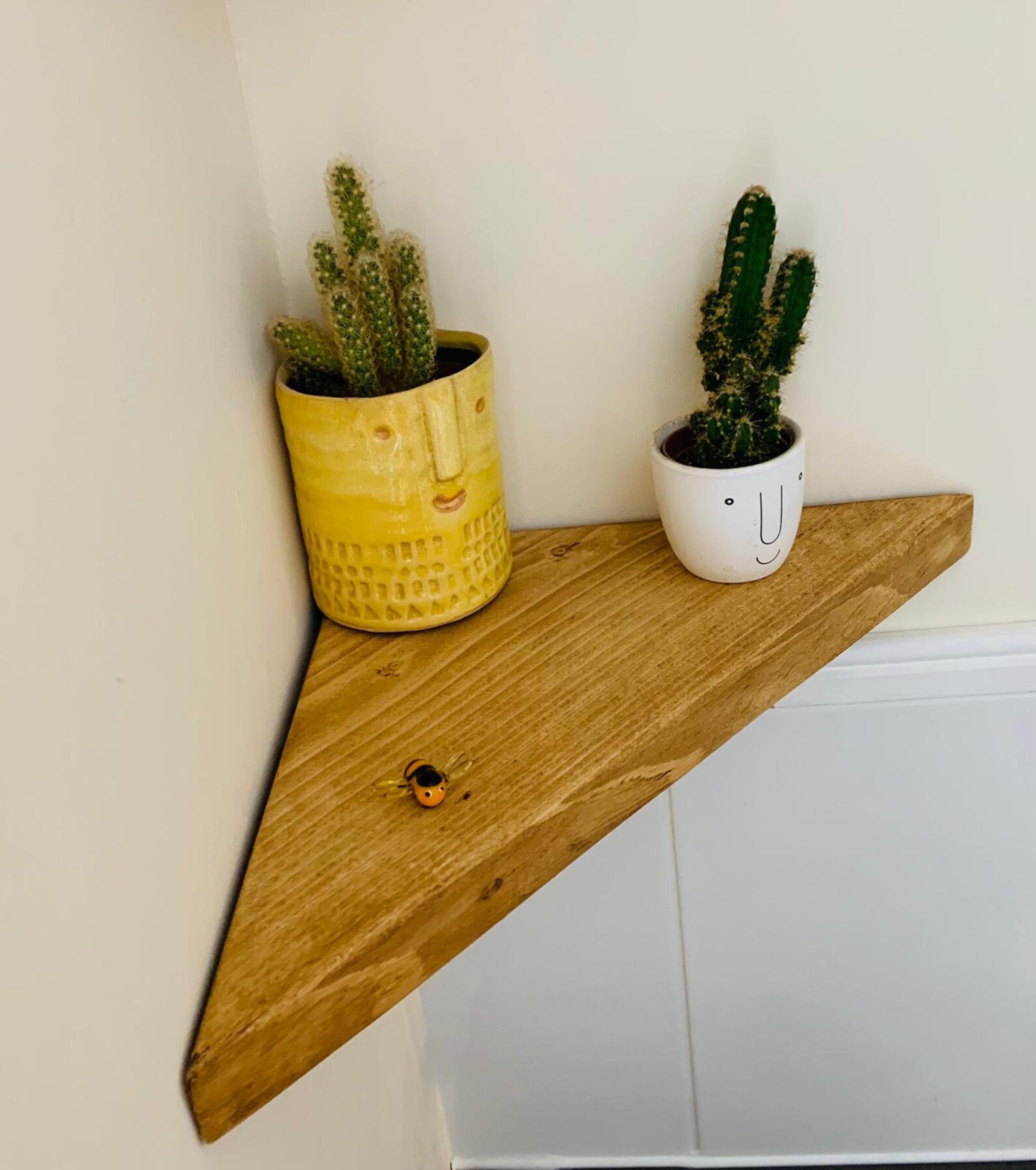 Corner Shelf reclaimed chunky pine Set of 2 large Etsy