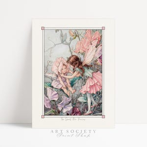 Sweet Pea Flower Fairies Print, Cicely Mary Barker Illustration, Vintage Storybook Digital Download, N8