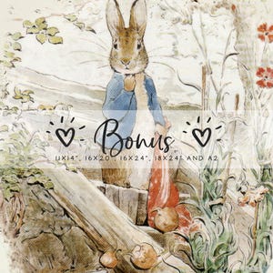 Beatrix Potter Prints, Set of 9, Vintage Peter Rabbit Art, Digital Download, N36 image 11