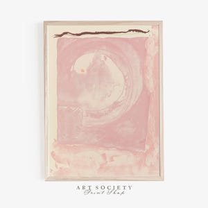 Abstract Pink Painting, Modern Art Poster, Minimalist Composition, Contemporary Wall Decor, Instant Download, R7