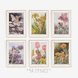 Vintage Flower Fairies Prints: Cicely Mary Barker Nursery Art, Set of 6, Printable, N14