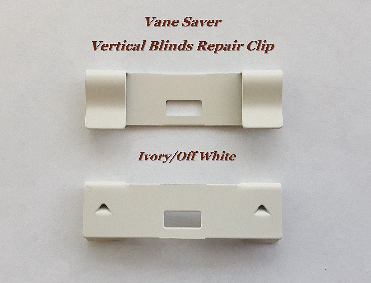 24 Pack Ivory Curved Vertical Blinds Vane Saver Repair Clips to Repair