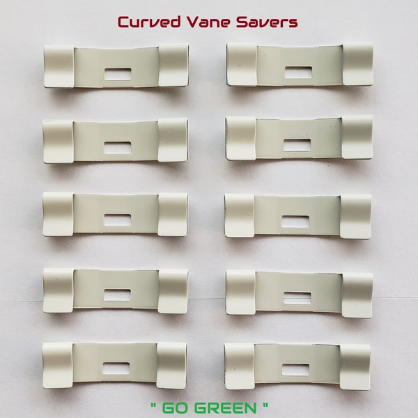 10 Pack IVORY Curved Vertical Blinds Vane Saver Repair Clips - to Repair the Hole