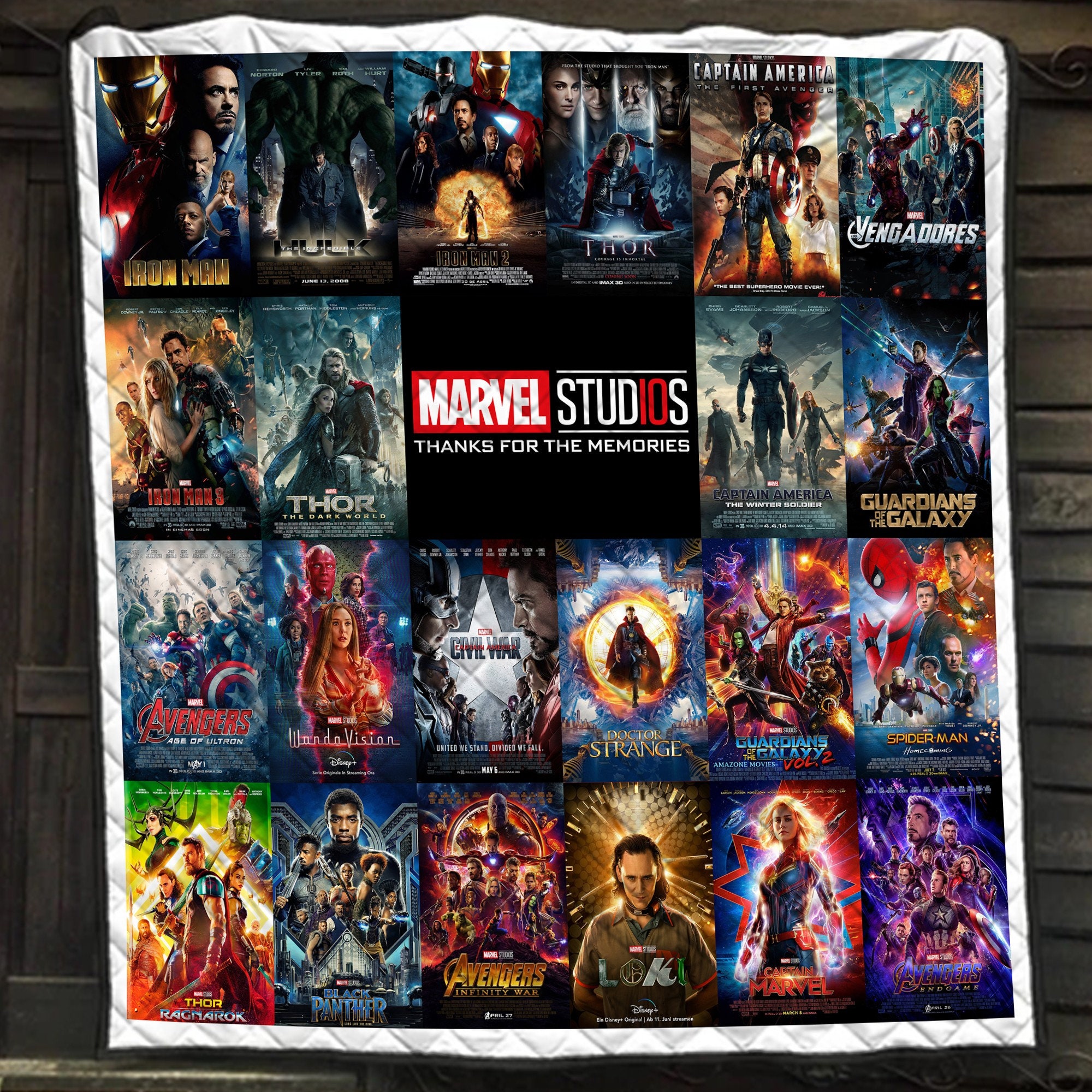 Discover Marvel Studios All Movies Thanks For The Memories Characters Blanket