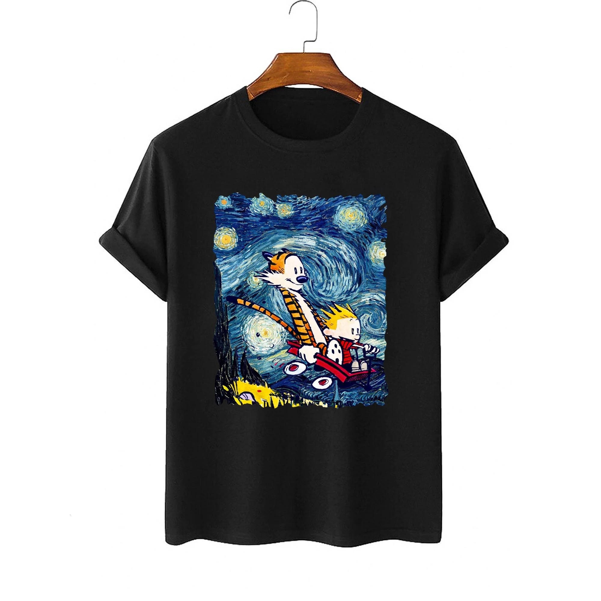 Discover Calvin And Hobbes Starry Night T-Shrit