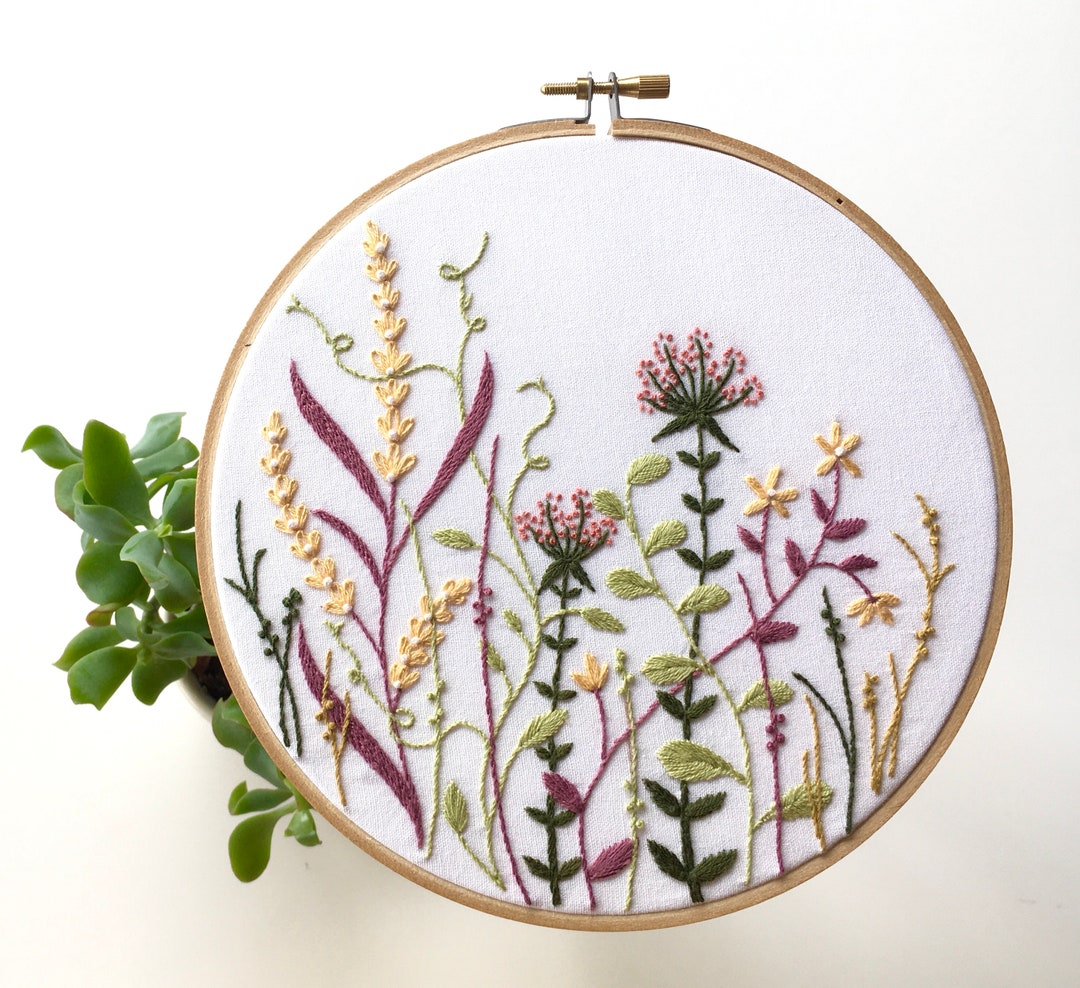 PDF Embroidery Pattern/wild Plants /digital Download/7 Hoop/floral