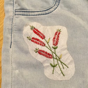 12 diseños de bordado preimpresos con palo y puntada/parches solubles en agua/plantas/pegar en diseños/bordado a mano/fácil/lavado imagen 2