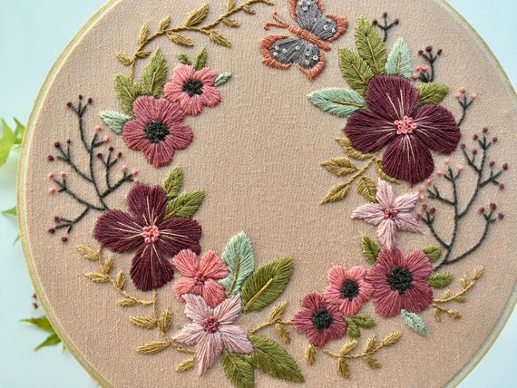 PDF Embroidery Pattern/floral Wreath /digital Download/7