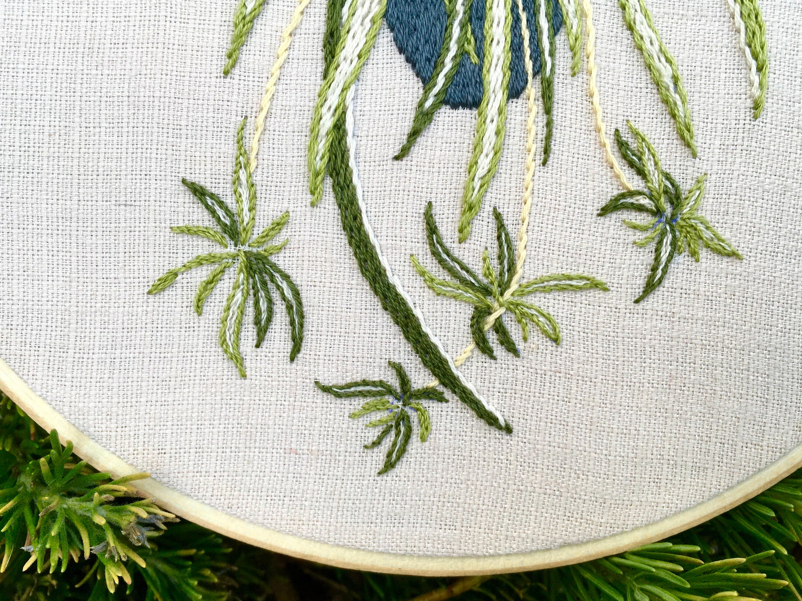 PDF Botanical Embroidery Pattern/digital Download/spider Plant Pattern ...