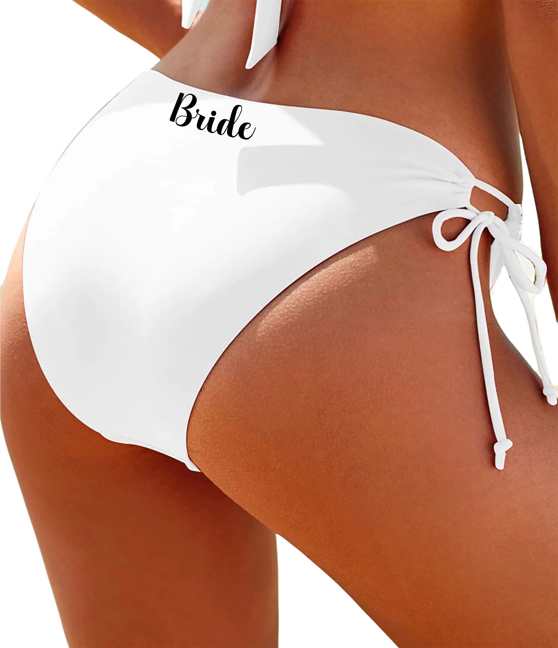 Personalized Side Tie Bikini BOTTOM Bachelorette Honeymoon hq photo