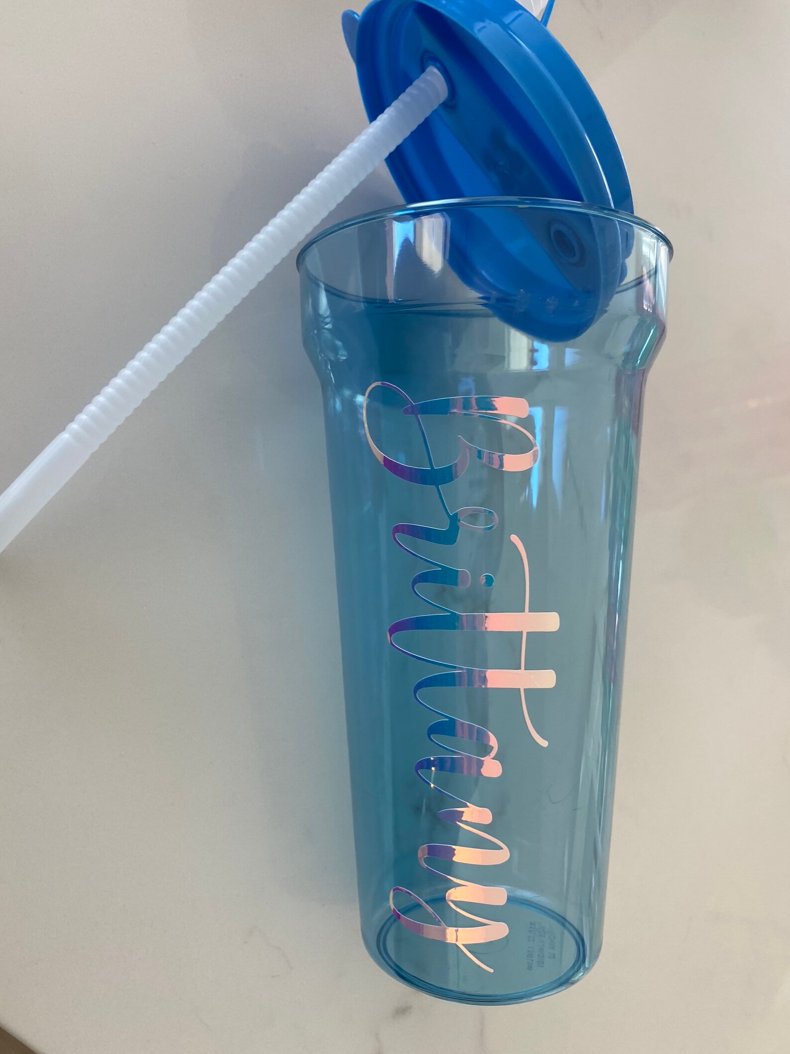 32oz Personalized Tumbler Custom Tumbler with Straw Plastic Etsy