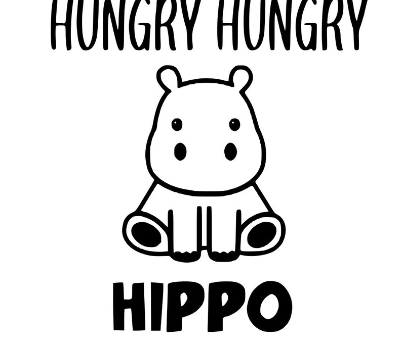 Hungry Hungry Hippo Digital Artwork File SVG PNG PDF Etsy