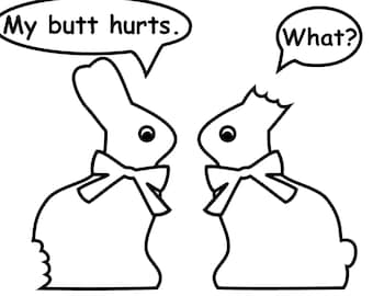 My Butt Hurts Chocolate Bunnies SVG File