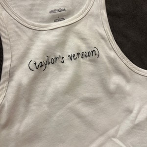 new version re recording embroidered tank!