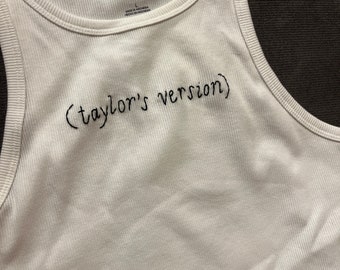 new version re recording embroidered tank!