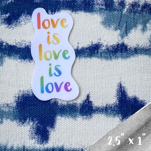 Liefde is Liefde Regenboog Sticker, Pride Sticker, LGBTQ2 + Sticker, Laptop Sticker, Fles Sticker, Telefoon Sticker, Sticker, Die Cut Sticker