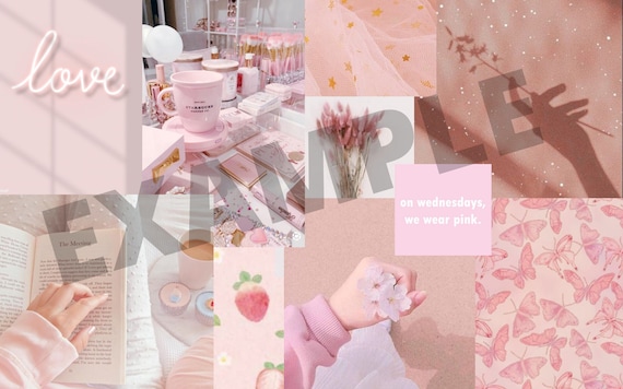 picture Macbook Pink Aesthetic Collage Wallpaper Laptop pink collage desktop wallpaper macbook wallpaper pc wallpaper pink aesthetic aesthetic wallpaper aesthetic collage