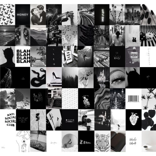 Royalcore Aesthetic Wall Collage Kit Black Room Decor - Etsy