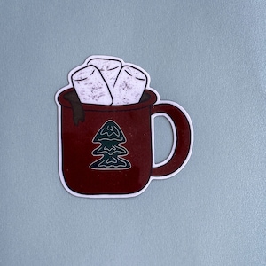 Hot Cocoa Sticker, Christmas Sticker, Holiday, Hot Chocolate Sticker, Laptop Sticker, Bottle Sticker, Vinyl Sticker, Decal, Die Cut Sticker