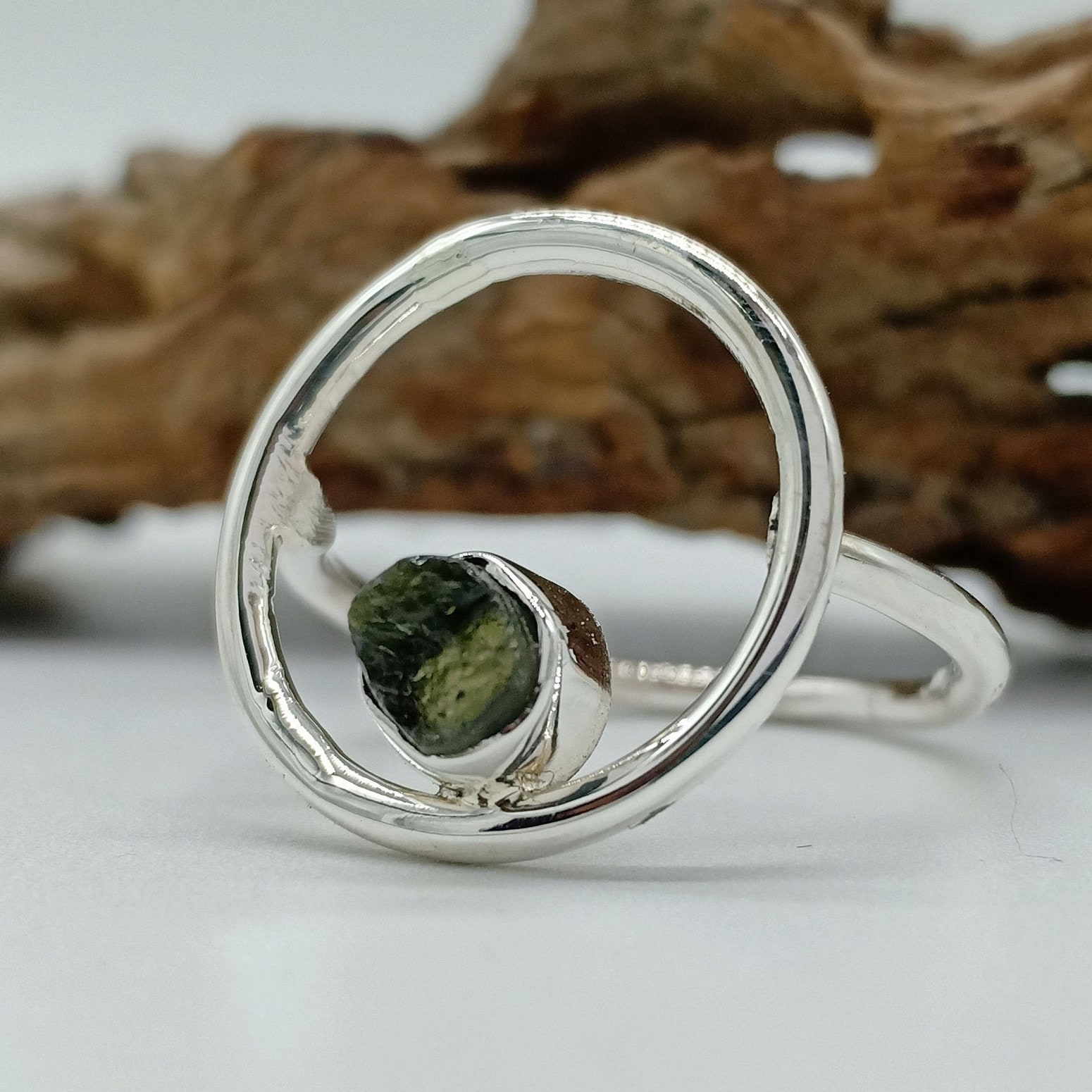 Natural Moldavite Ring On ETSY Real Moldavite Stone Ring. Hi Etsy