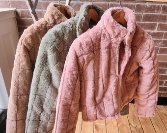 Women Fleece Crop Jackets available in Blue, Beige and Pink Colors | Pink Fleece Jacket | Blue Fleece Jacket | Beige Fleece Jacket | Warm