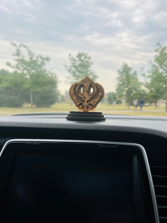 Khanda Car Dashboard Decor Sikh Khanda Car Accessories Home Decor Office Desk  Decor 