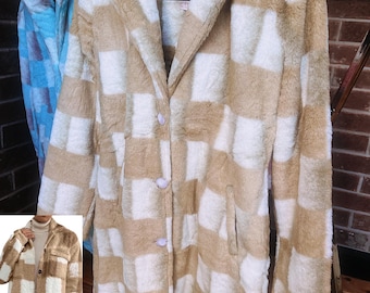 Women Fleece Brown Coat | Teddy Bear Jacket | Fur Brown Coat | Soft Fur Brown Long Jacket | Brown long Jacket | Women Long Jacket