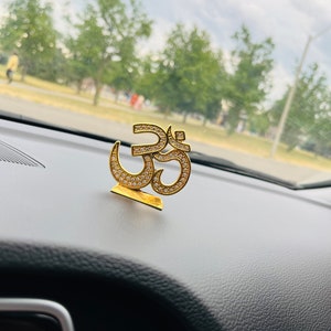 Om Armaturenbrett | Hindu Auto-Armaturenbrett-Dekor | Om | Autozubehör | Wohnkultur | Schreibtisch Dekor | Om Dekor | Hinduistischer Dekor