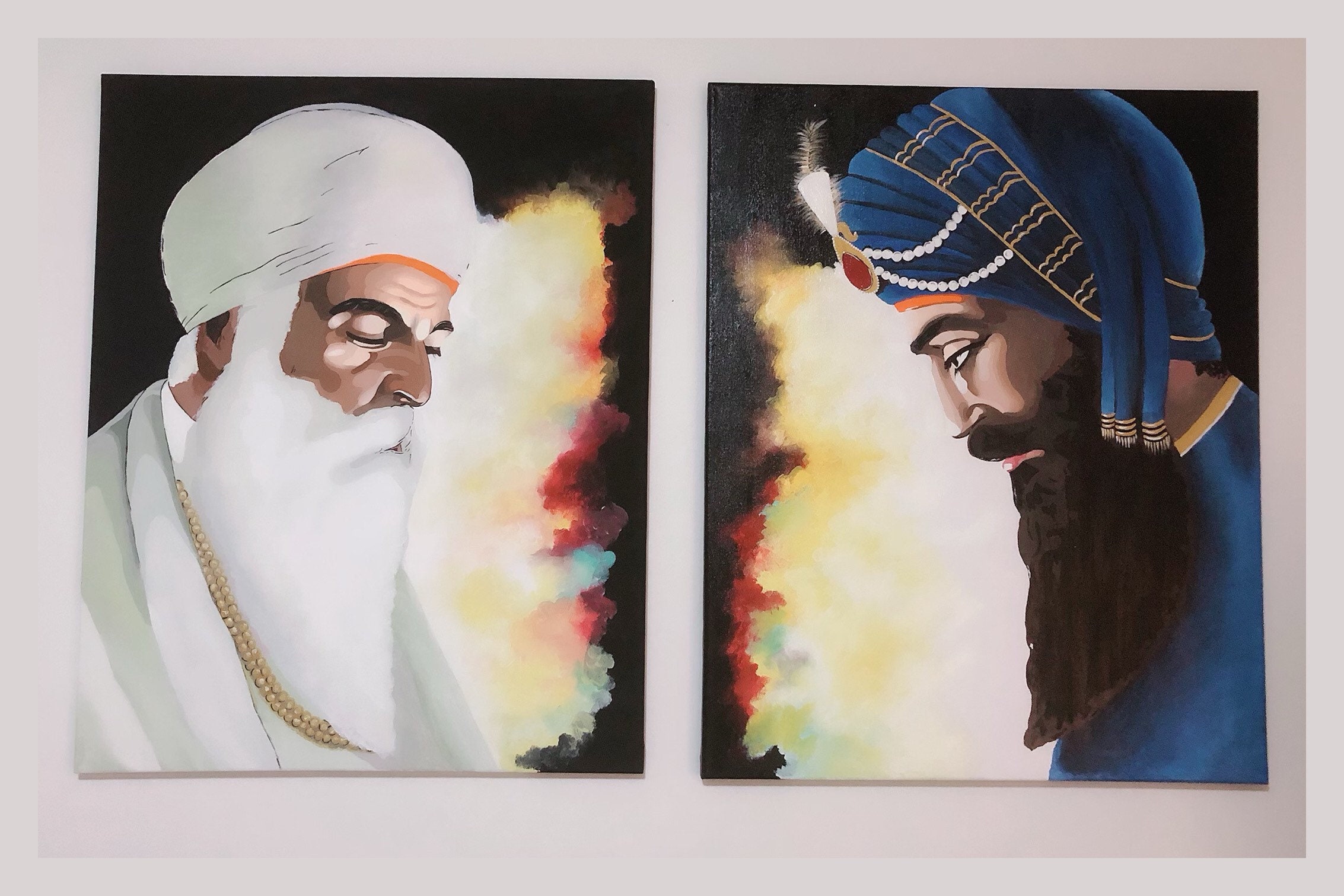PAINTING SET Guru Nanak Dev Ji & Guru Gobind Singh Ji - Etsy Australia