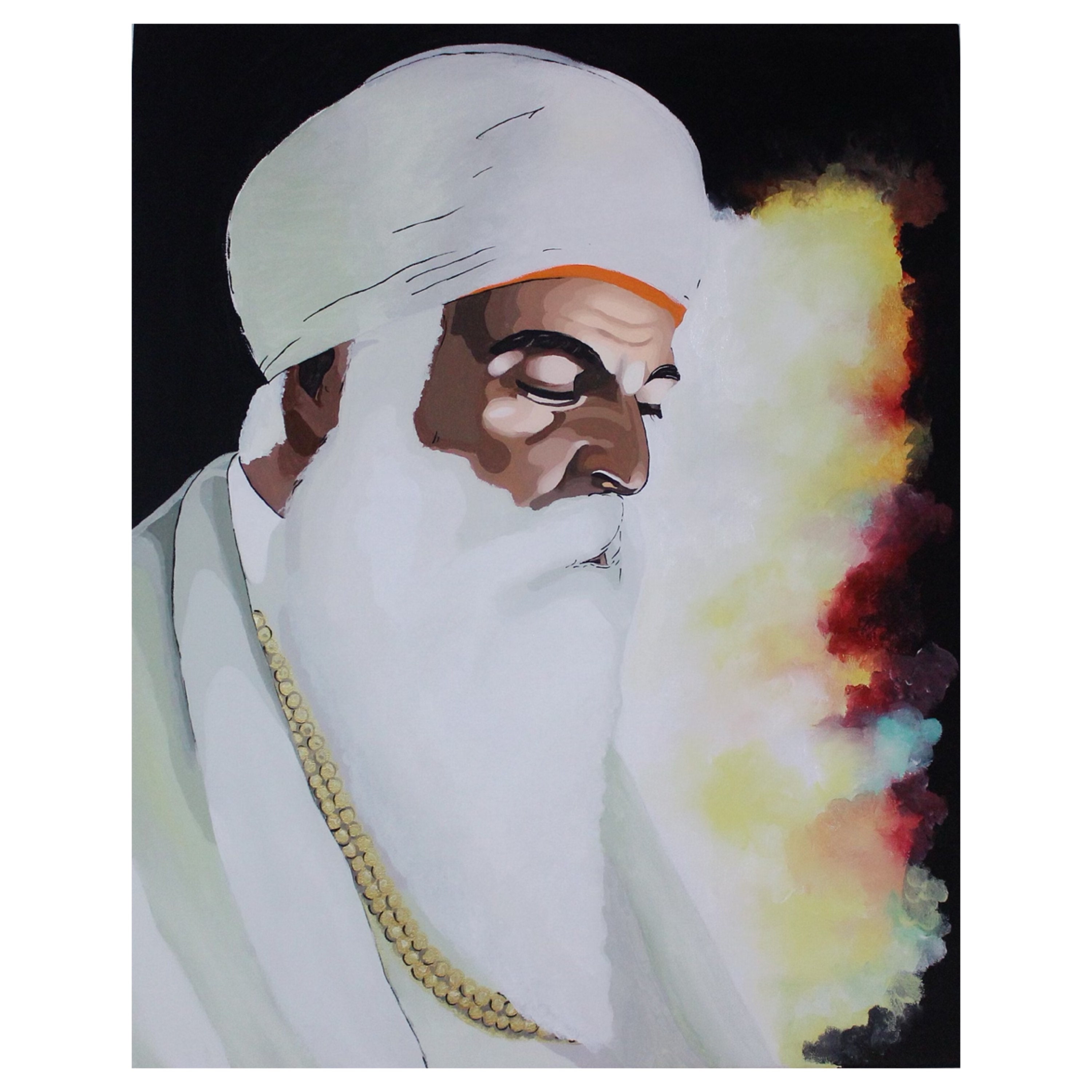 Guru Nanak Dev Ji Canvas Painting Peint à la main | Etsy