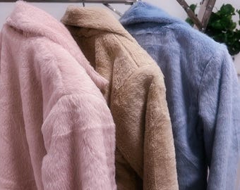 Women Fleece Crop Jackets available in Blue, Beige and Pink Colors | Pink Fleece Jacket | Blue Fleece Jacket | Beige Fleece Jacket | Warm