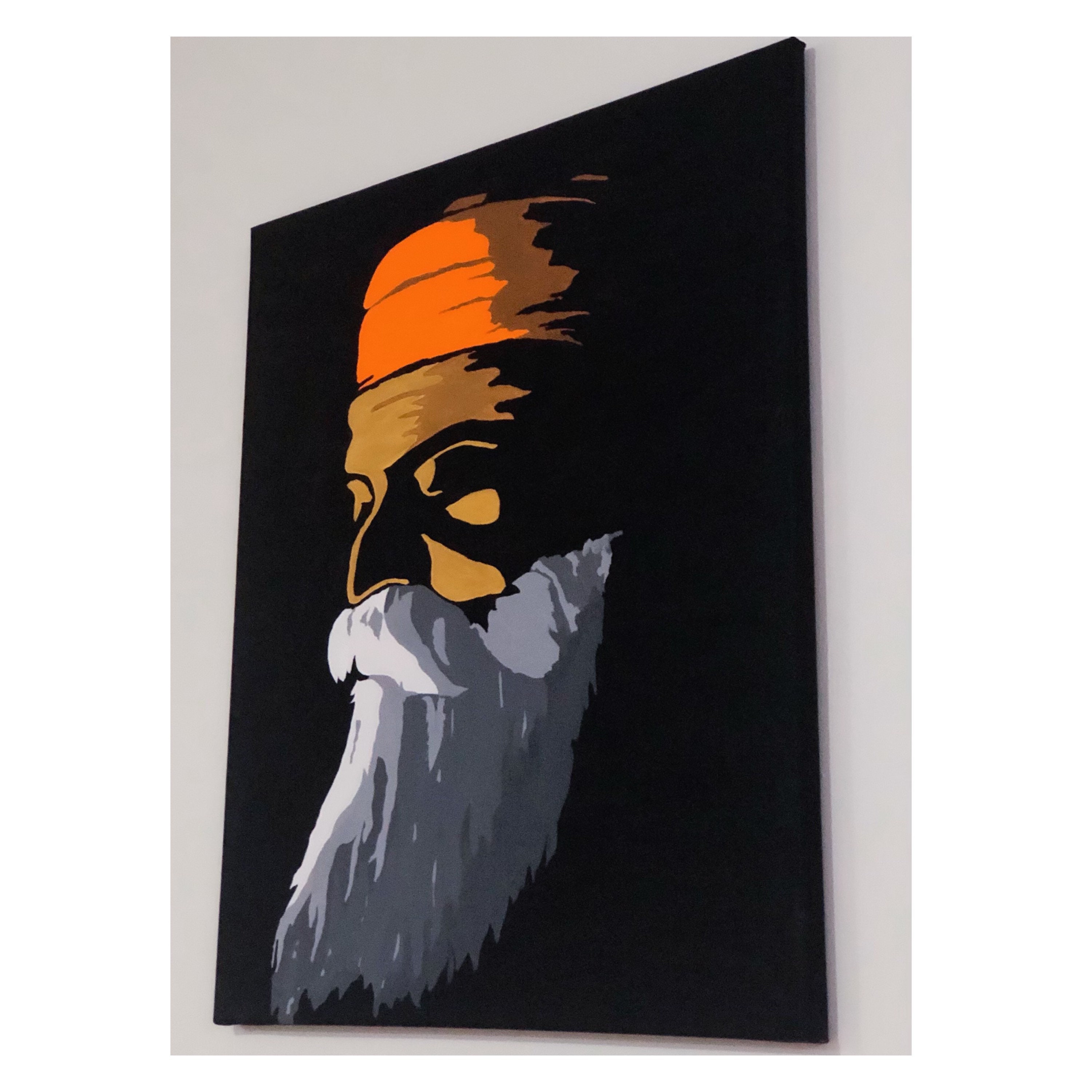 Guru Nanak Dev Ji Canvas Painting Hand-painted | Etsy