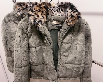 Women Fleece Green Jacket | Green Fleece Jacket | Fur Green Coat | Soft Fur Green Crop Jacket | Green Crop Jacket | Women Crop Jacket