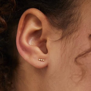 Triple Stud Earrings ~ Stud Earrings~ Stud Earrings Set ~Gold earrings ~Earrings studs ~ Minimalist earrings • Cute earrings • Earrings