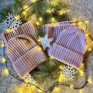 Zestaw czapka i komin wełna merino / Winter hat and neck warmer set 100% merino wool