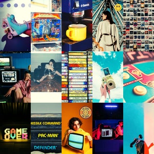 Retro/80s Inspired Aesthetic Wall Collage Kit 60pcs - Etsy