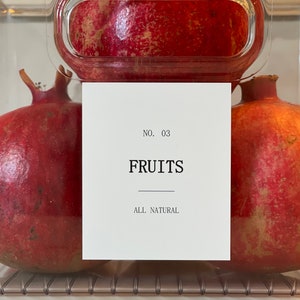 Minimalist Fridge Organization Labels - Home Organization - Personalization Available - Refrigerator Organization