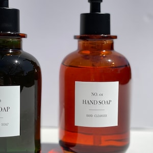 Modern Soap Labels - Bathroom Organization Labels - Personal Care Labels - Water Resistant - Home Organization
