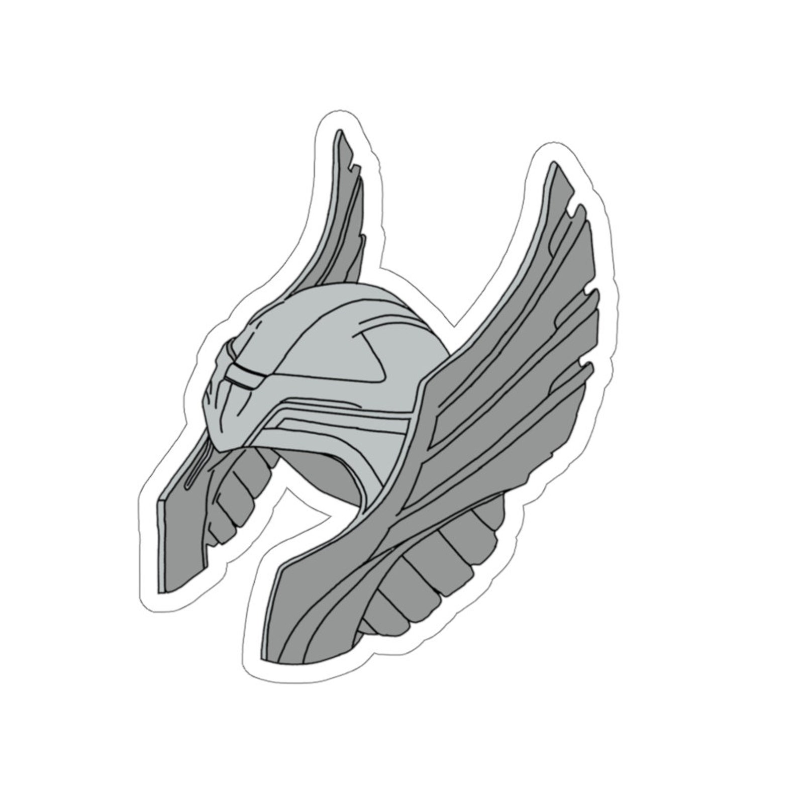 Thor Helmet Sticker Etsy