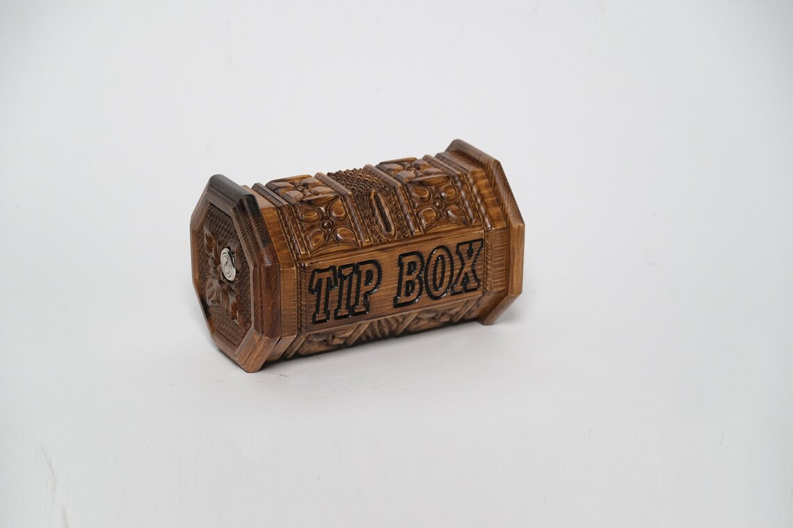 Valnut Tip box wood box tip box wooden tip boxhand carved Etsy