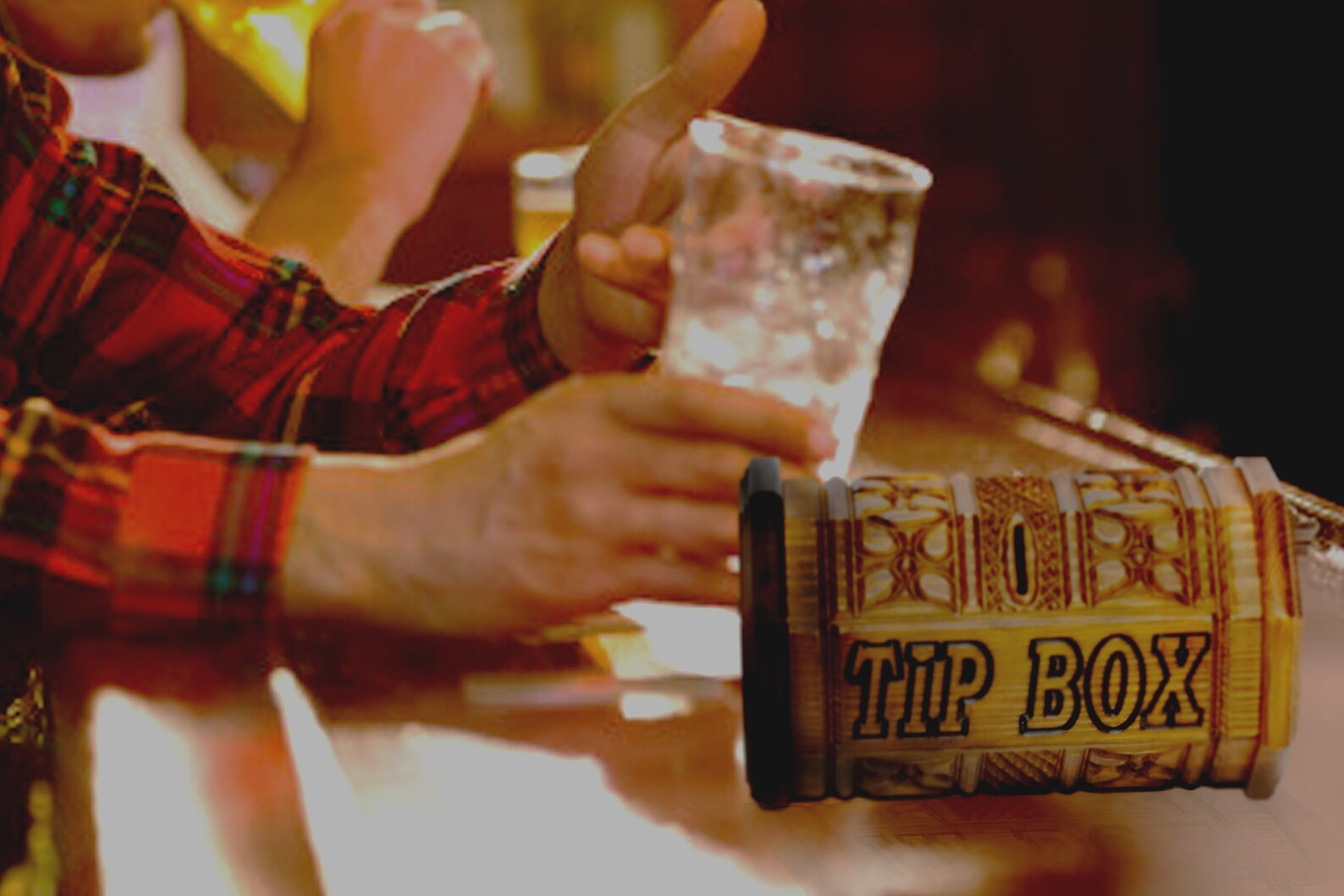 Valnut Tip box wood box tip box wooden tip boxhand carved Etsy