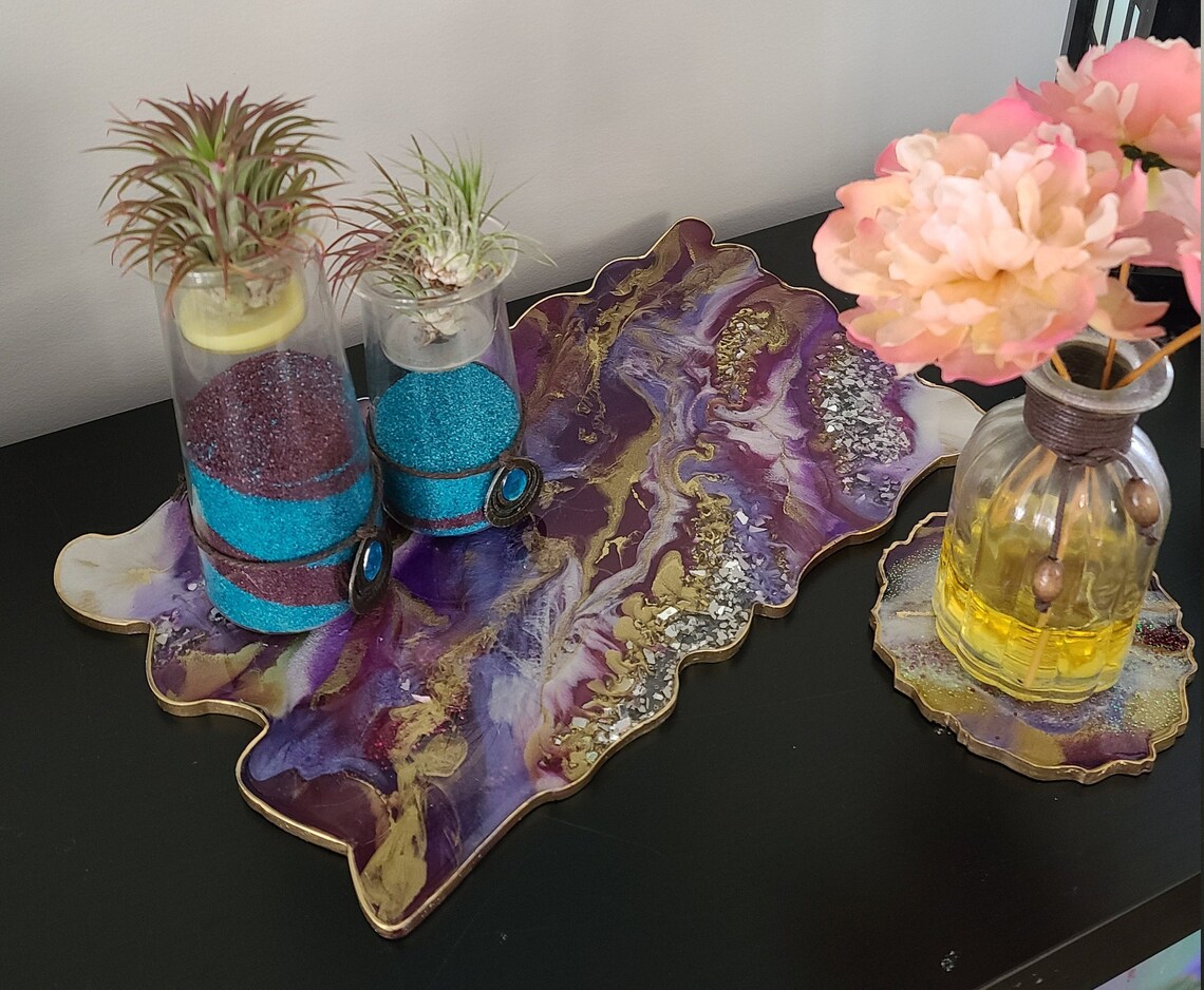 Handmade Custom Resin Serving Tray With or Without Handles Etsy