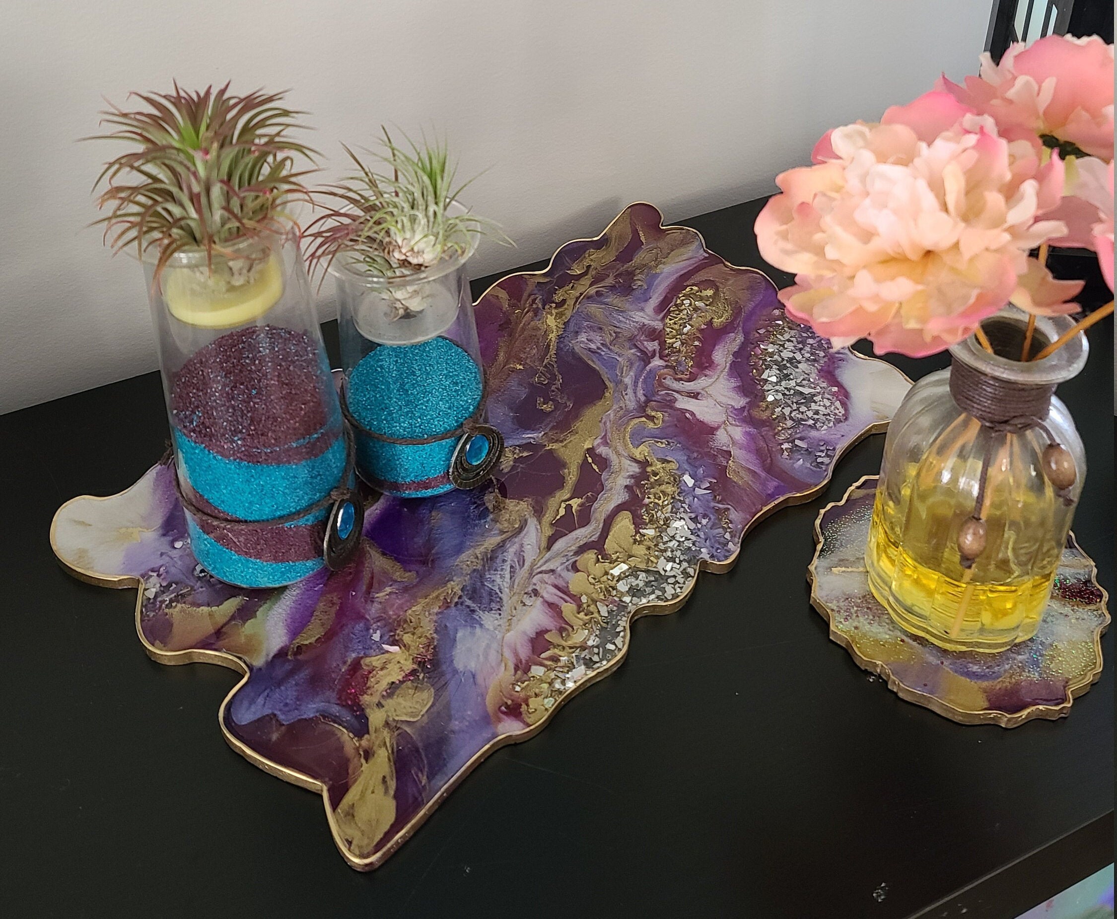 Handmade Custom Resin Serving Tray With or Without Handles Etsy